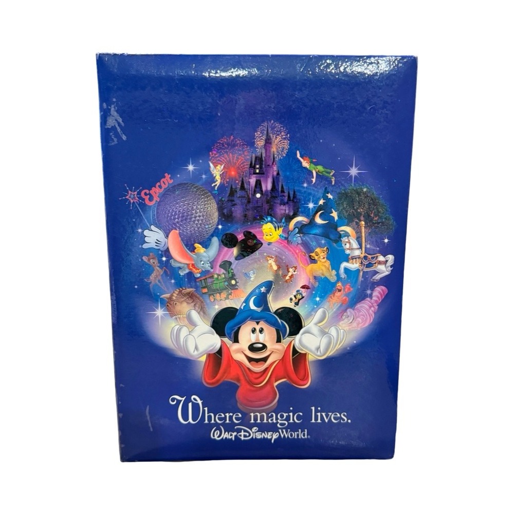 Walt Disney World Where Magic Lives Sorcerer Mickey Photo Album Blue Hardcover